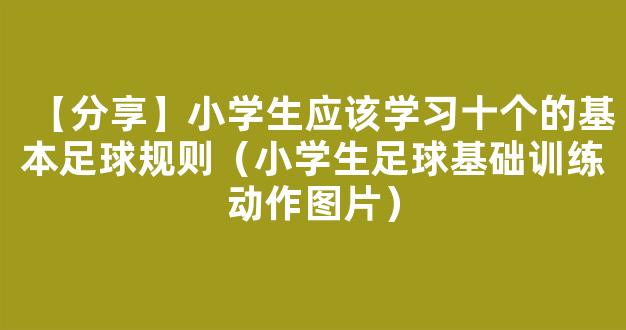 【分享】小学生应该学习十个的基本足球规则（小学生足球基础训练动作图片）