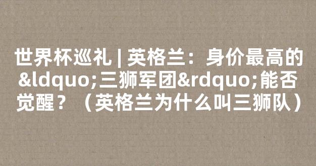 世界杯巡礼 | 英格兰：身价最高的“三狮军团”能否觉醒？（英格兰为什么叫三狮队）