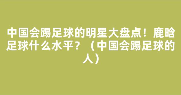 中国会踢足球的明星大盘点！鹿晗足球什么水平？（中国会踢足球的人）