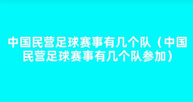 中国民营足球赛事有几个队（中国民营足球赛事有几个队参加）