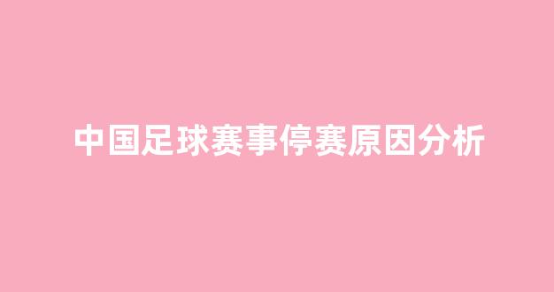 中国足球赛事停赛原因分析