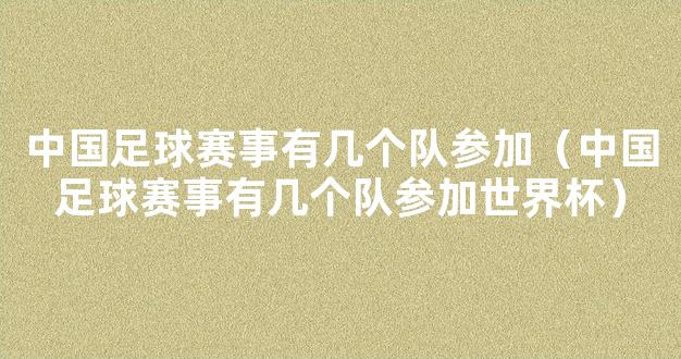 中国足球赛事有几个队参加（中国足球赛事有几个队参加世界杯）