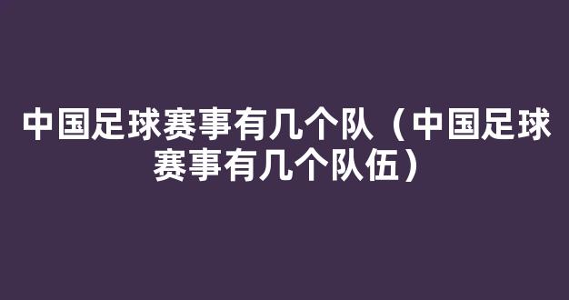 中国足球赛事有几个队（中国足球赛事有几个队伍）