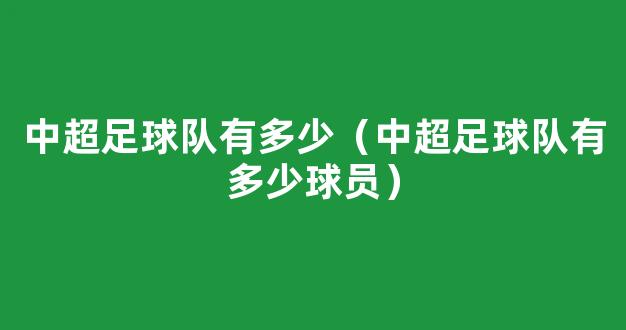 中超足球队有多少（中超足球队有多少球员）