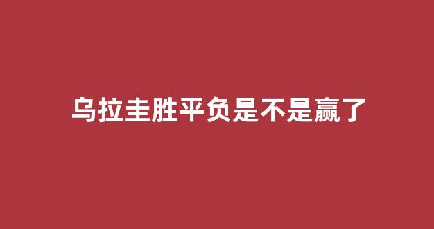 乌拉圭胜平负是不是赢了