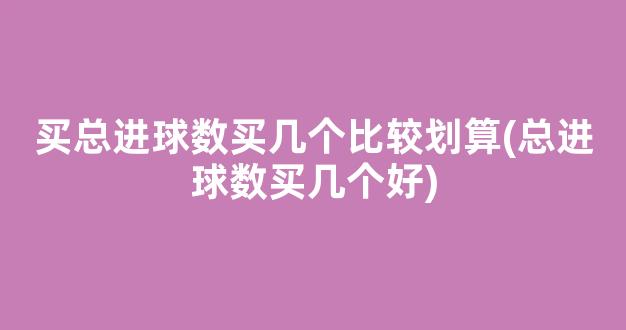 买总进球数买几个比较划算(总进球数买几个好)