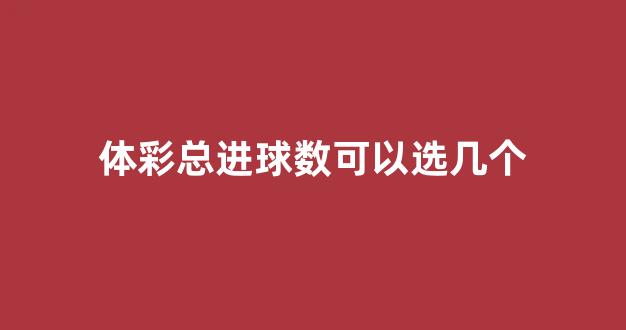 体彩总进球数可以选几个