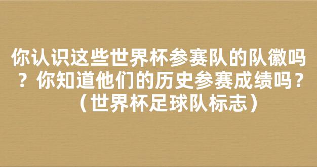 你认识这些世界杯参赛队的队徽吗？你知道他们的历史参赛成绩吗？（世界杯足球队标志）