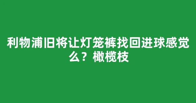 利物浦旧将让灯笼裤找回进球感觉么？橄榄枝