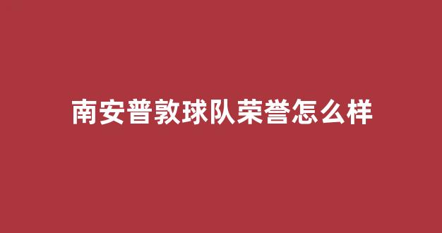 南安普敦球队荣誉怎么样