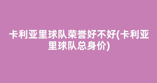 卡利亚里球队荣誉好不好(卡利亚里球队总身价)