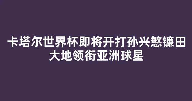 卡塔尔世界杯即将开打孙兴慜镰田大地领衔亚洲球星