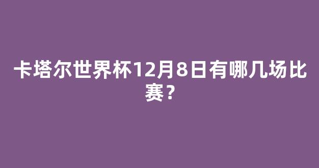 卡塔尔世界杯12月8日有哪几场比赛？