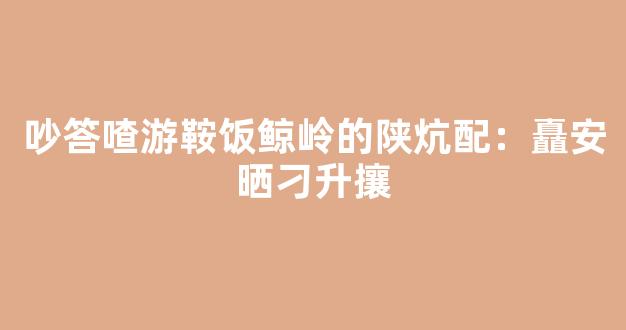 吵答喳游鞍饭鲸岭的陕炕配：矗安晒刁升攘