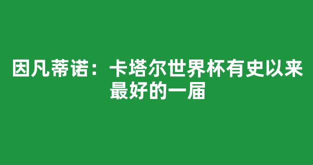 因凡蒂诺：卡塔尔世界杯有史以来最好的一届