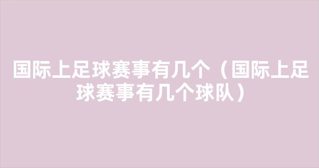 国际上足球赛事有几个（国际上足球赛事有几个球队）