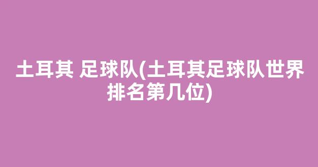 土耳其 足球队(土耳其足球队世界排名第几位)