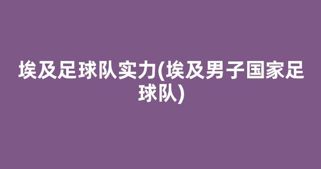 埃及足球队实力(埃及男子国家足球队)