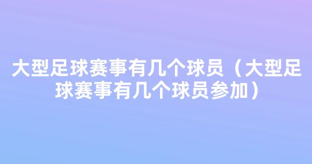 大型足球赛事有几个球员（大型足球赛事有几个球员参加）