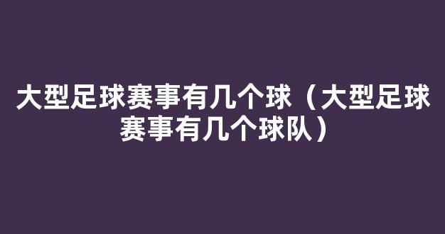 大型足球赛事有几个球（大型足球赛事有几个球队）