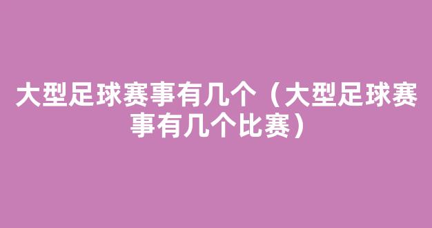 大型足球赛事有几个（大型足球赛事有几个比赛）