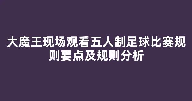 大魔王现场观看五人制足球比赛规则要点及规则分析