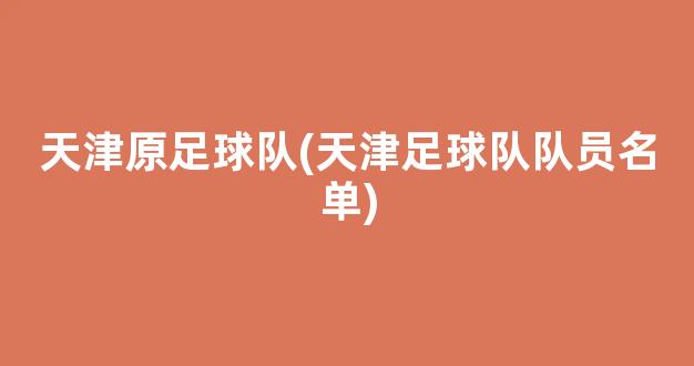 天津原足球队(天津足球队队员名单)