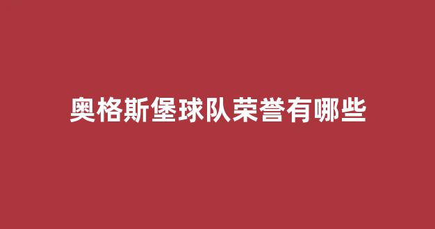 奥格斯堡球队荣誉有哪些