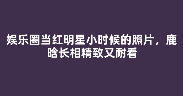 娱乐圈当红明星小时候的照片，鹿晗长相精致又耐看