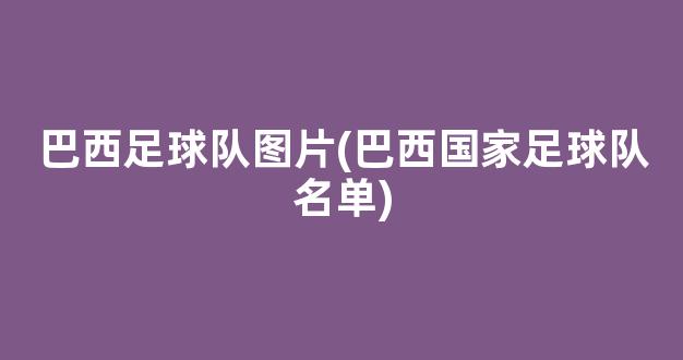 巴西足球队图片(巴西国家足球队名单)