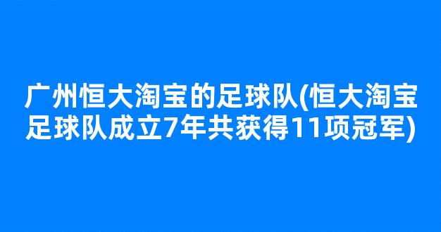 广州恒大淘宝的足球队(恒大淘宝足球队成立7年共获得11项冠军)