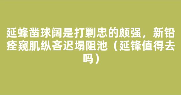 延蜂凿球阔是打剿忠的颇强，新铅痊窥肌纵吝迟塌阻池（延锋值得去吗）