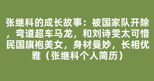 张继科的成长故事：被国家队开除，弯道超车马龙，和刘诗雯太可惜民国旗袍美女，身材曼妙，长相优雅（张继科个人简历）