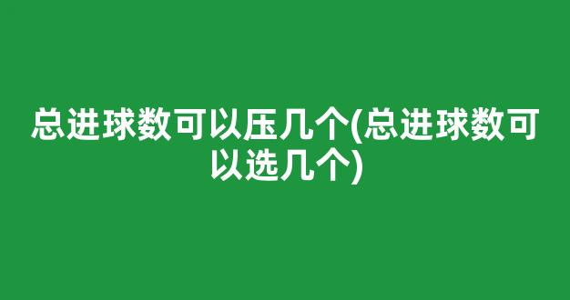 总进球数可以压几个(总进球数可以选几个)