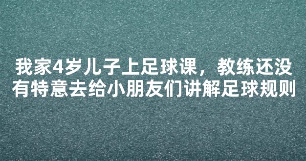 我家4岁儿子上足球课，教练还没有特意去给小朋友们讲解足球规则