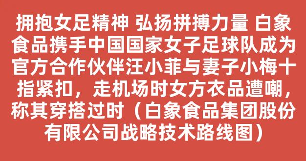 拥抱女足精神 弘扬拼搏力量 白象食品携手中国国家女子足球队成为官方合作伙伴汪小菲与妻子小梅十指紧扣，走机场时女方衣品遭嘲，称其穿搭过时（白象食品集团股份有限公司战略技术路线图）