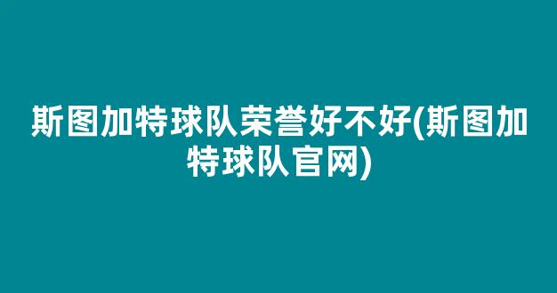 斯图加特球队荣誉好不好(斯图加特球队官网)