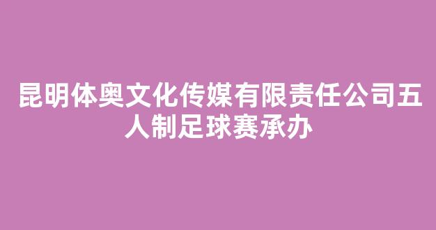 昆明体奥文化传媒有限责任公司五人制足球赛承办