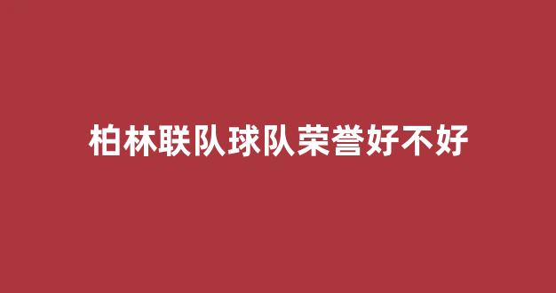 柏林联队球队荣誉好不好