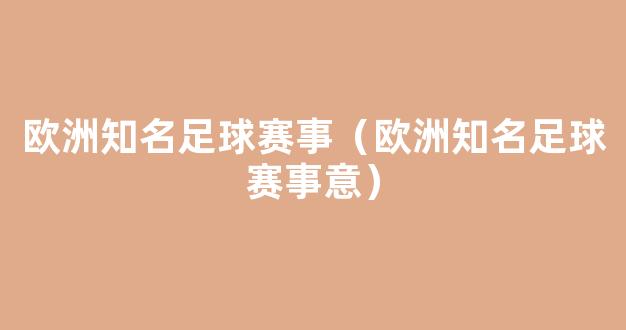 欧洲知名足球赛事（欧洲知名足球赛事意）