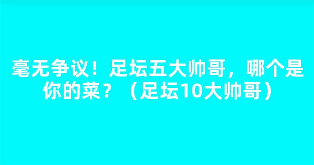 毫无争议！足坛五大帅哥，哪个是你的菜？（足坛10大帅哥）