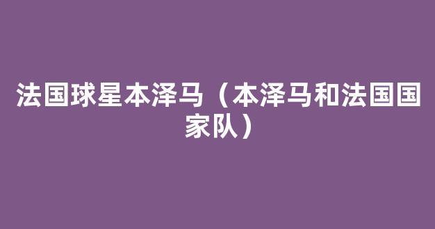 法国球星本泽马（本泽马和法国国家队）