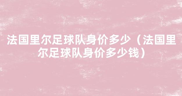 法国里尔足球队身价多少（法国里尔足球队身价多少钱）