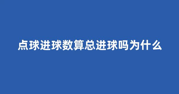 点球进球数算总进球吗为什么