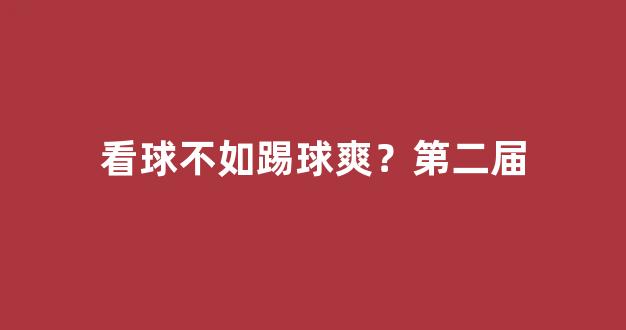 看球不如踢球爽？第二届