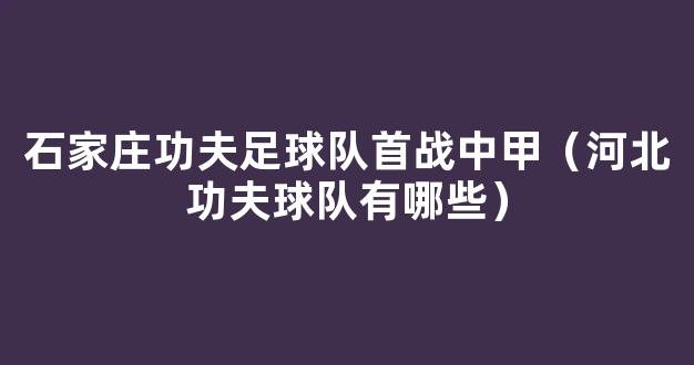 石家庄功夫足球队首战中甲（河北功夫球队有哪些）