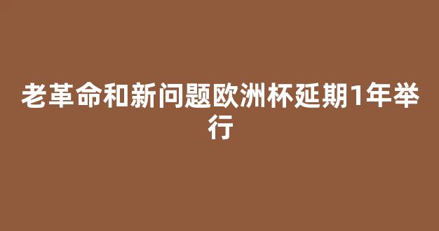 老革命和新问题欧洲杯延期1年举行