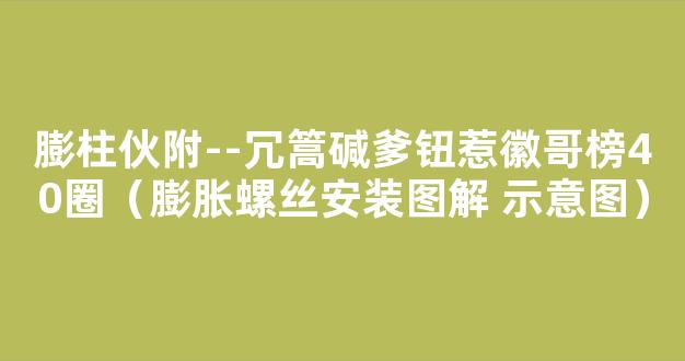 膨柱伙附--冗篙碱爹钮惹徽哥榜40圈（膨胀螺丝安装图解 示意图）