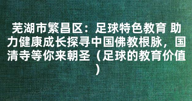 芜湖市繁昌区：足球特色教育 助力健康成长探寻中国佛教根脉，国清寺等你来朝圣（足球的教育价值）