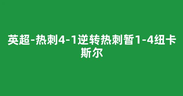 英超-热刺4-1逆转热刺暂1-4纽卡斯尔